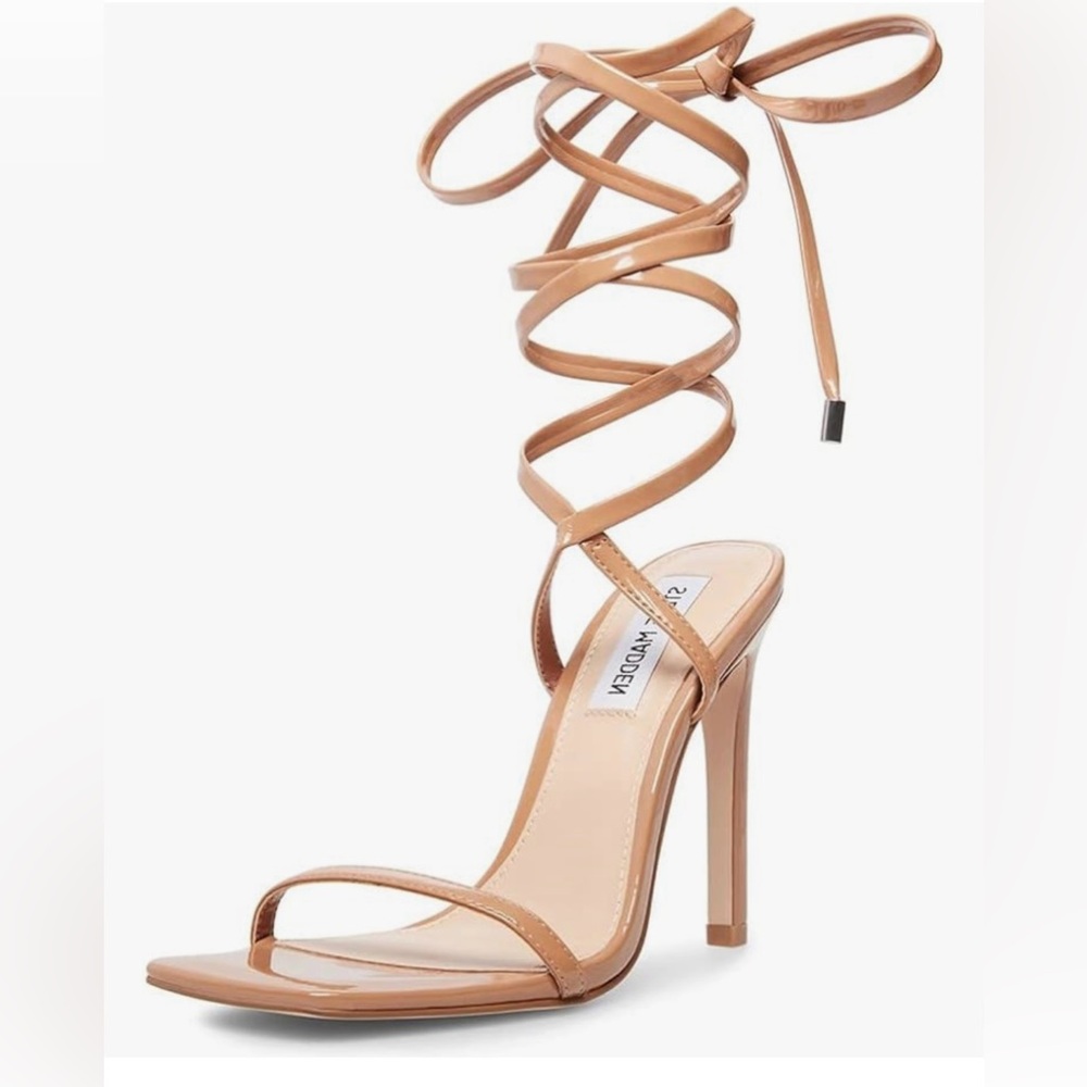 🤎NEVER WORN! Steve Madden Heels | Wrap-Around | Tan | Size 9.5 | 4.5 in.